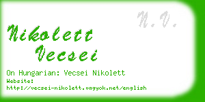 nikolett vecsei business card